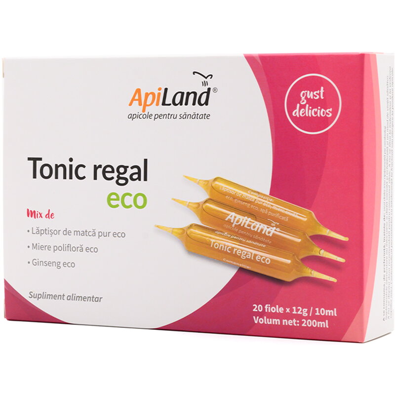 Oferte la Tonic Regal cu Laptisor de Matca Pur, Miere si Ginseng Ecologic/Bio 20 fiole x 10ml