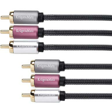 Oferte la Accesorii Audio Hi-Fi CABLU 3RCA-3RCA 1.8M KRUGER&MATZ