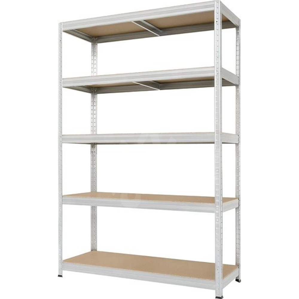 Oferte la Raft metalic cu 5 polite din lemn, 175 kg/polita, 180 x 90 x 45 cm