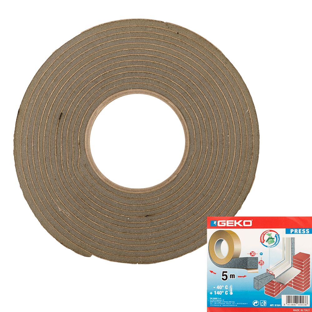 Oferte la Garnitura adeviza Geko Press, spuma expandata, 30 x 20 mm x 5 m