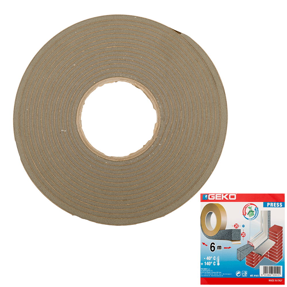 Oferte la Garnitura adeviza Geko Press, spuma expandata, 20 x 20 mm x 6 m