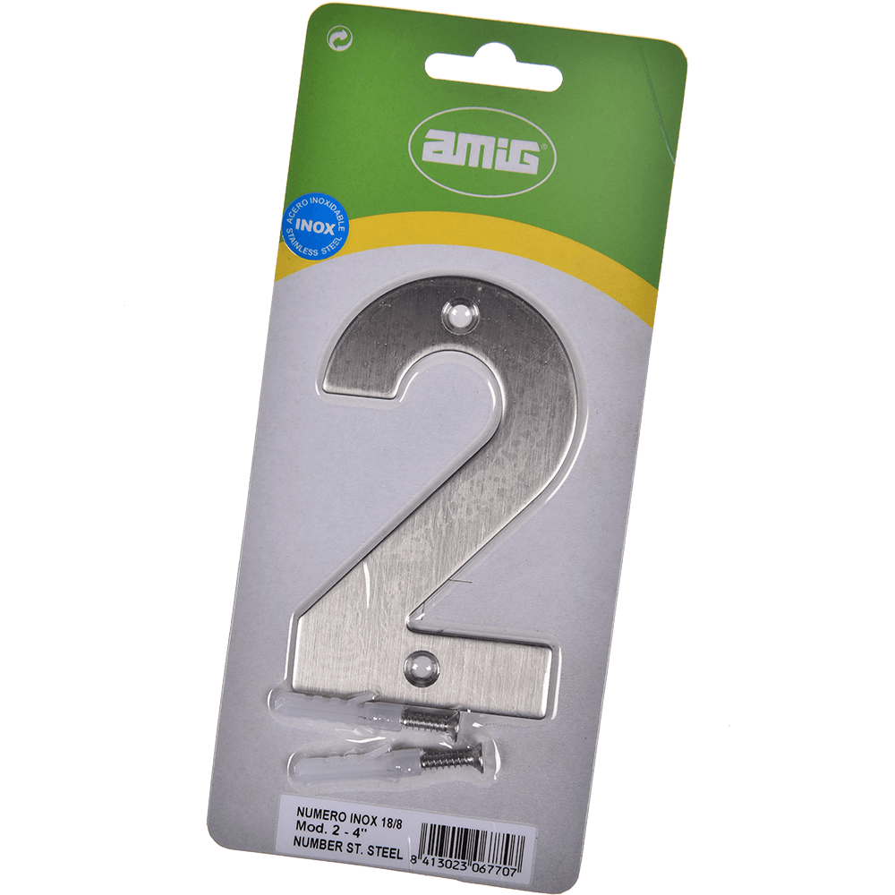 Oferte la Numar usa/poarta 2 Fischer, inox, prindere suruburi, 10 mm