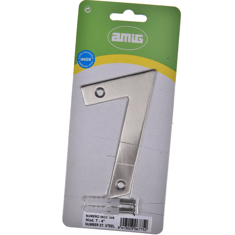 Oferte la Numar usa/poarta 7 Fischer, inox, prindere suruburi, 10 mm