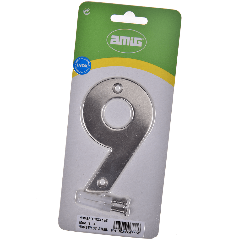 Oferte la Numar usa/poarta 9 Fischer, inox, prindere suruburi, 10 mm