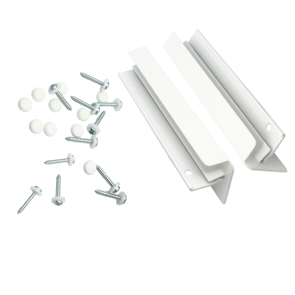 Oferte la Set accesorii pentru glafuri din aluminiu, L: 18 cm, RAL 9016