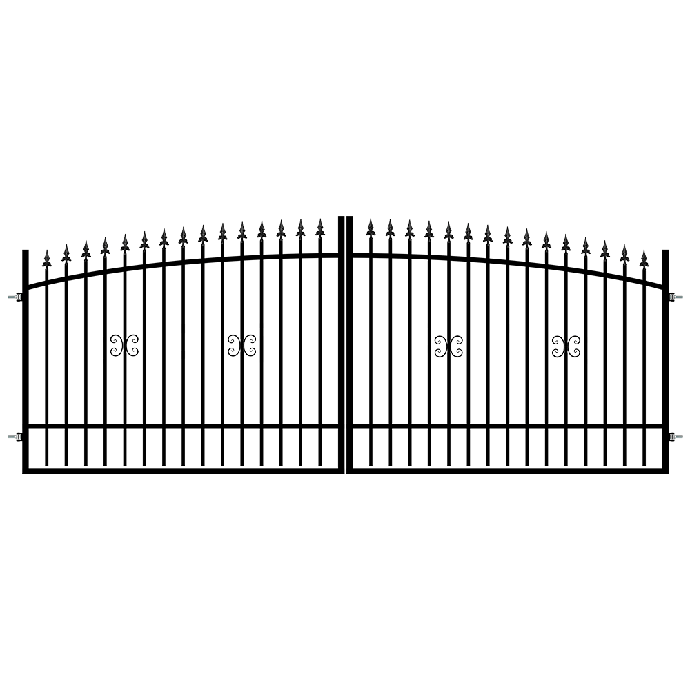 Oferte la Poarta dubla otel Tina, negru RAL 9005, 3.5 x 1.3 - 1.5 m