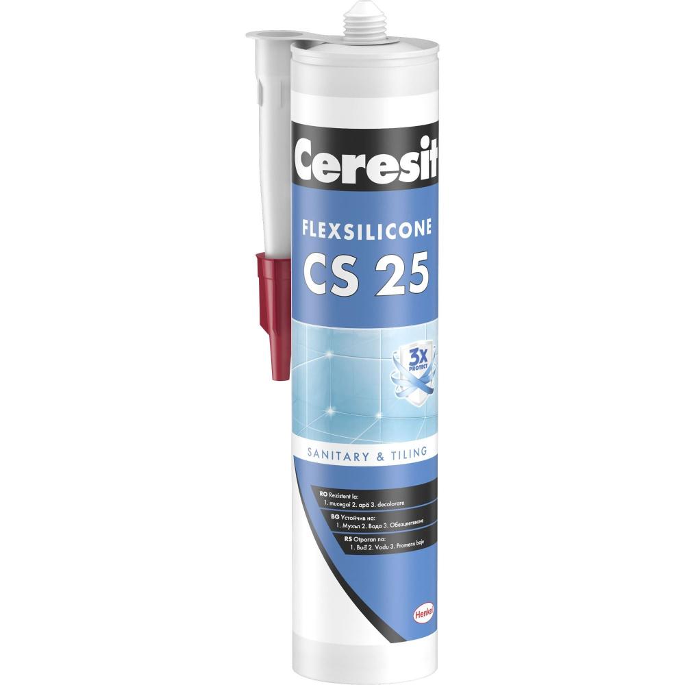 Oferte la Silicon Sanitar Ceresit CS 25 interior/exterior, transparent, 280 ml