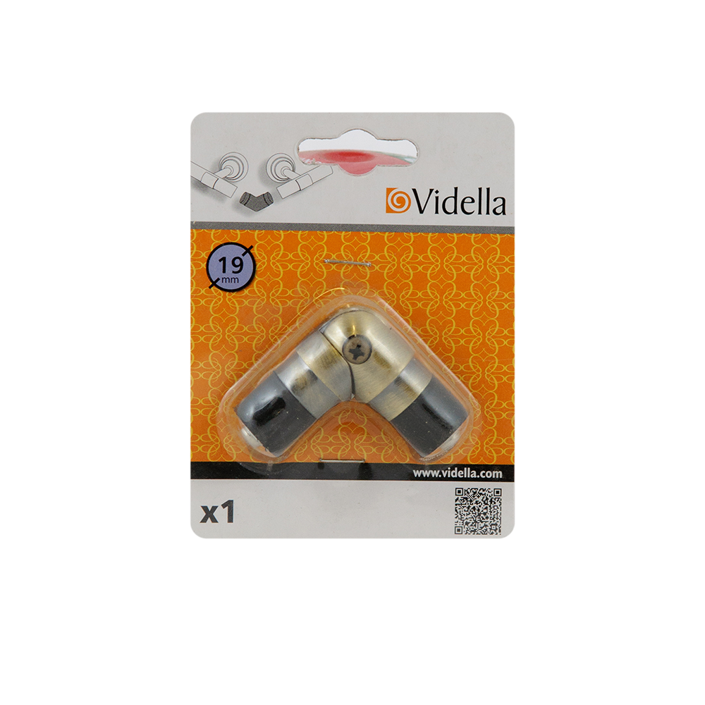 Oferte la Accesoriu galerie Cesar - conector de colt, alama antica, D 19 mm