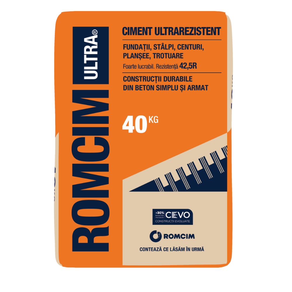 Oferte la Ciment Romcim Ultra, interior/exterior, rezistenta 42.5 R, 40 kg