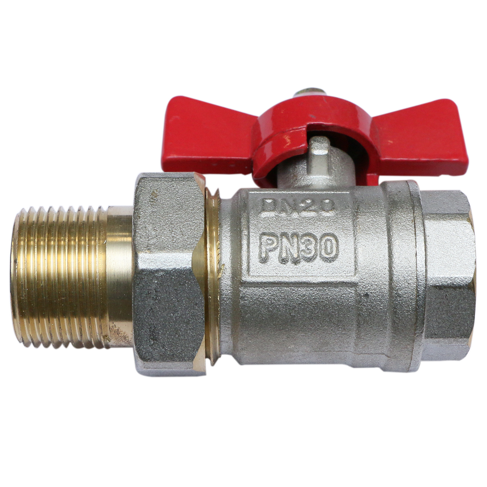Oferte la Robinet apa cu olandez, filet  interior-exterior, maner fluture, alama, nichel, 3/4''