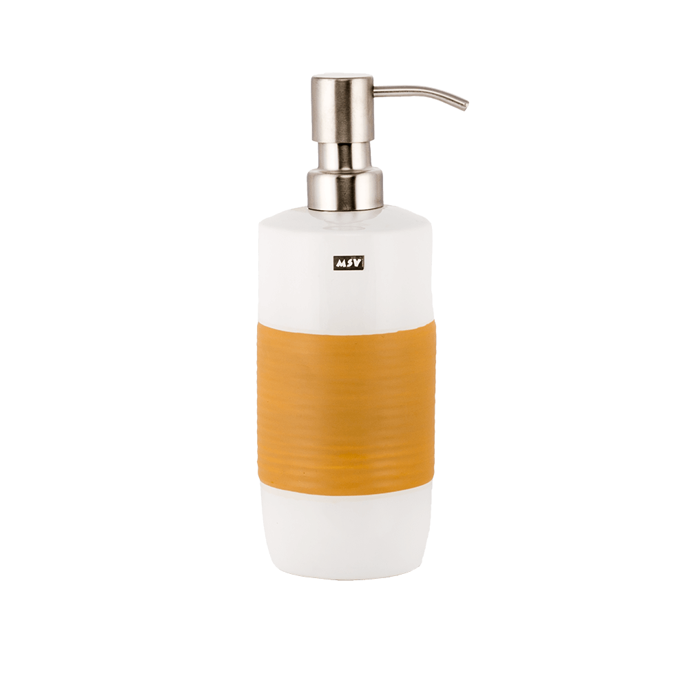 Oferte la Dozator sapun lichid MSV Moorea, ceramica, portocaliu, 20,5 x 7,5 cm