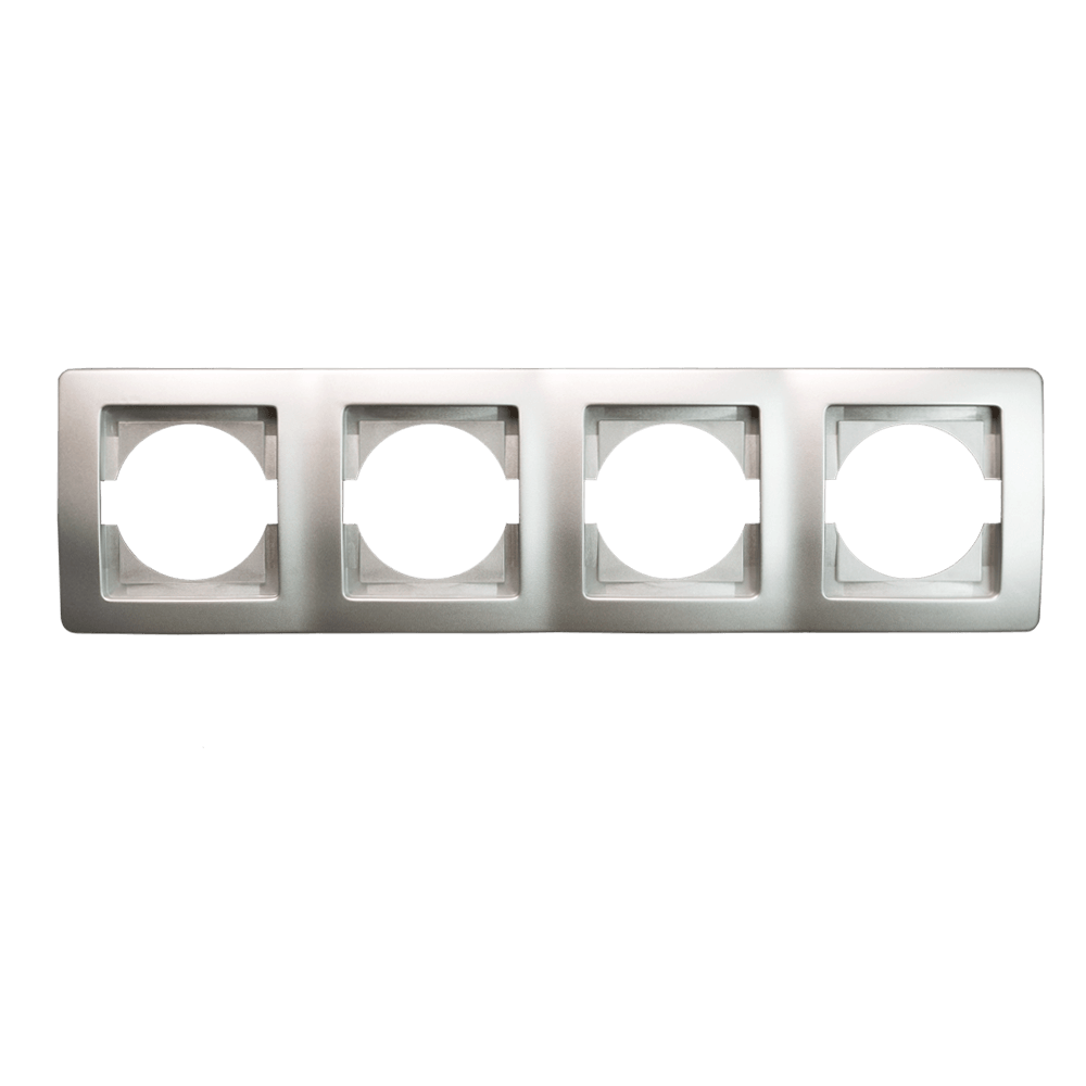 Oferte la Rama de aparataj Ekonomik, 4 module, PVC, argintiu-mat