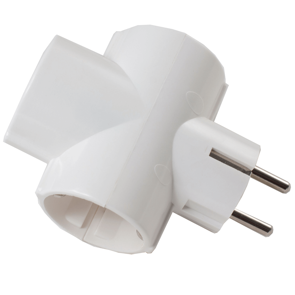 Oferte la Adaptor bipolar Gebro, 3 prize, 3500W, alb