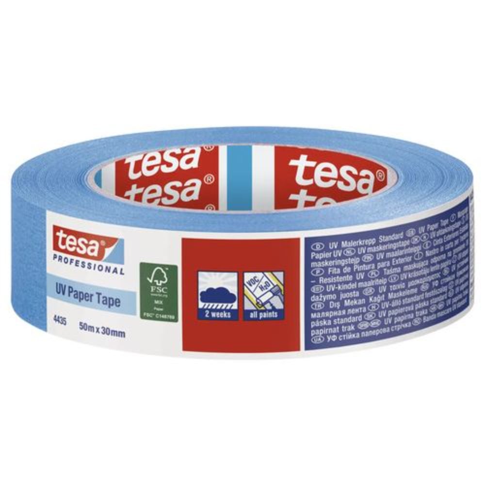 Oferte la Banda mascare Tesa Basic UV, bleu, 30 mm, 35 m