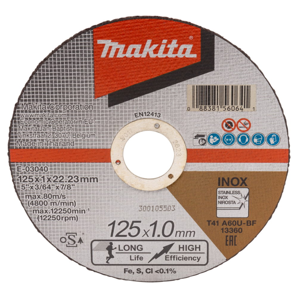 Oferte la Disc debitare inox, Makita B-12239, 125 x 22 x 1 mm