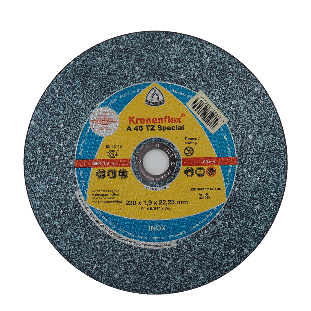 Oferte la Disc debitare inox, Klingspor A46 TZ Special, 230 x 22.23 x 1,9 mm