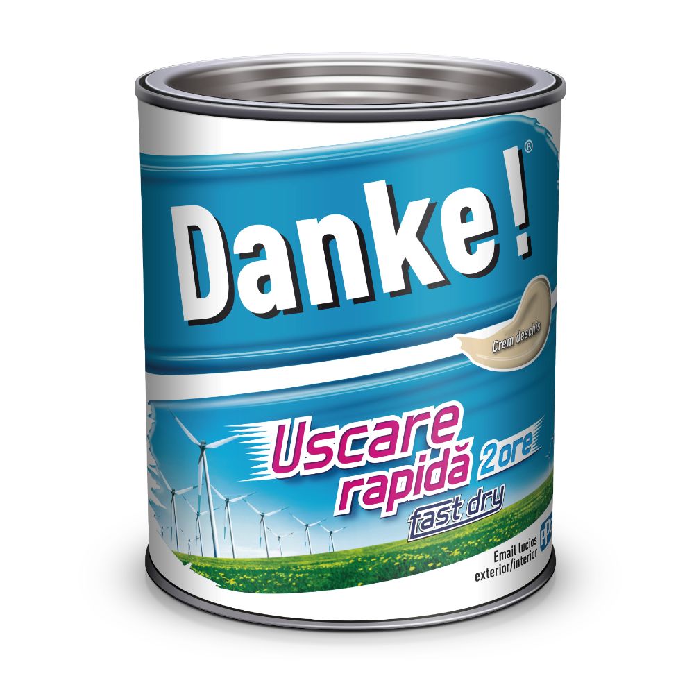 Oferte la Email Danke uscare rapida, pentru metal, lemn, zidarie, exterior/interior, crem, lucios, 0.75 l