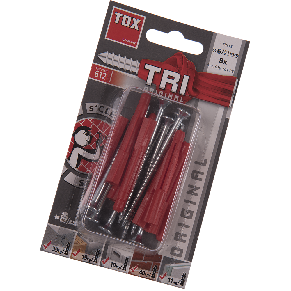 Oferte la Diblu Tri cu surub, pentru fixari in beton, Ø 6 mm, L 51 mm, 8 buc