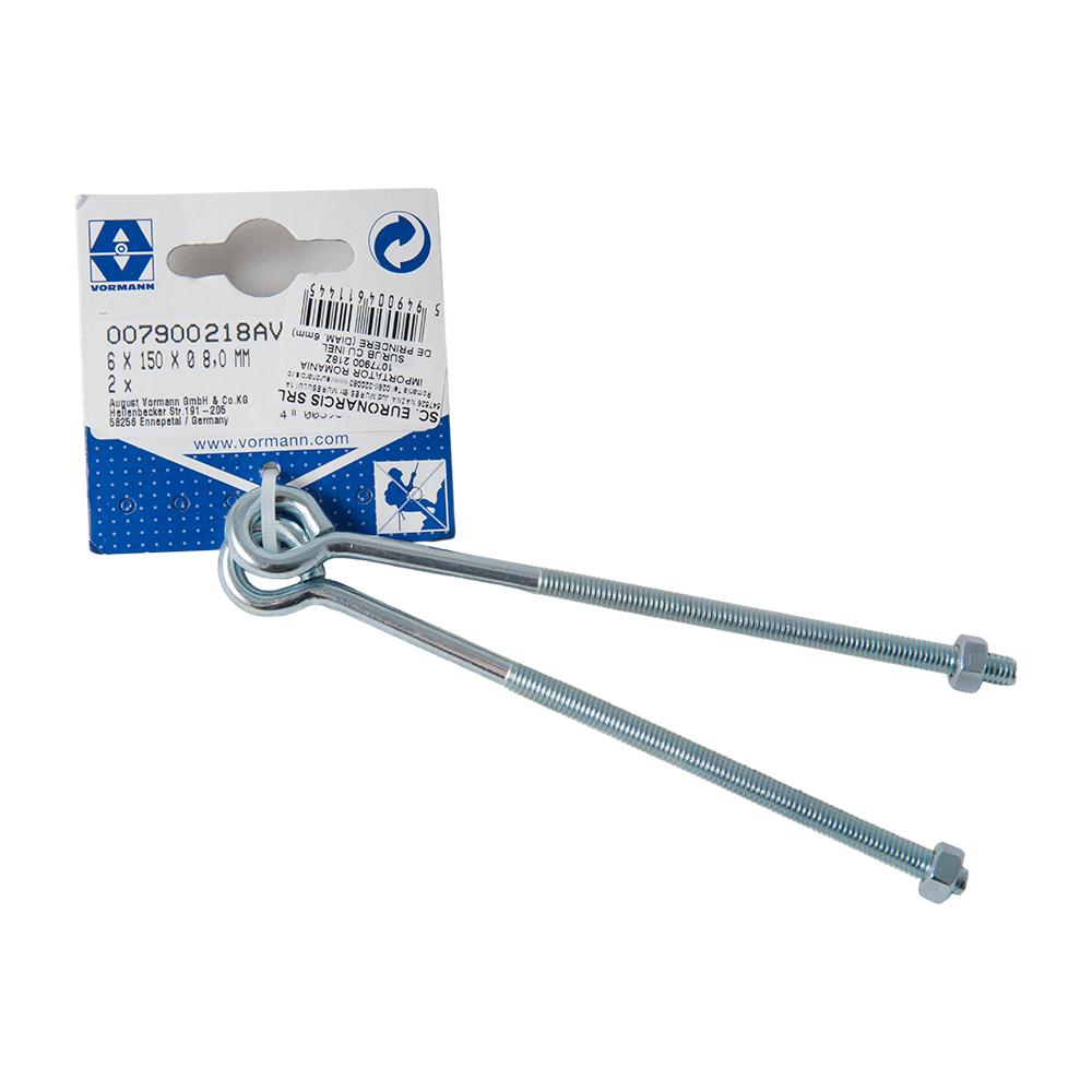 Oferte la Surub metric cu inel de prindere si piulita, 6 x 10 mm, 2 BUC