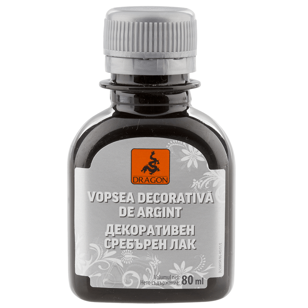 Oferte la Vopsea decorativa Dragon, argintie, interior/exterior, 80 ml 