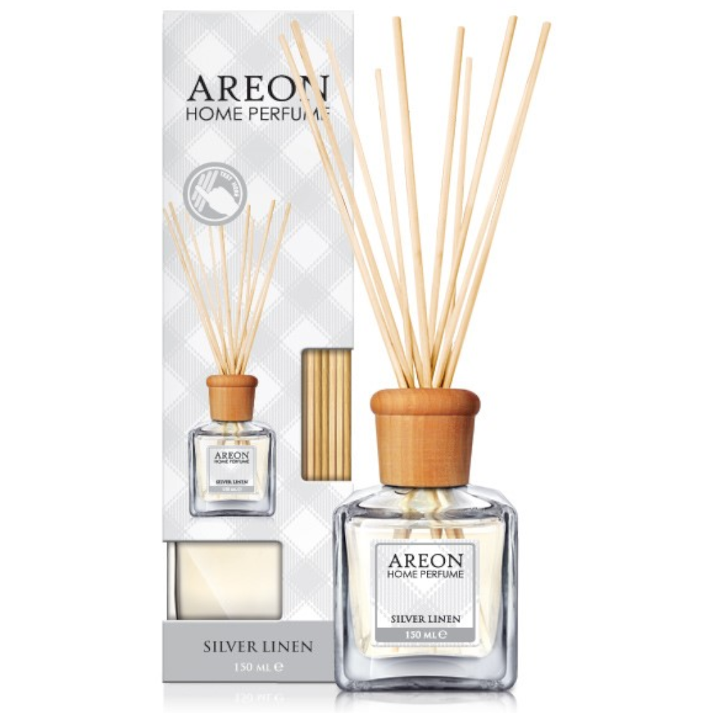 Oferte la Odorizant cu betisoare Areon Home Perfume, Silver Linen, 150 ml 