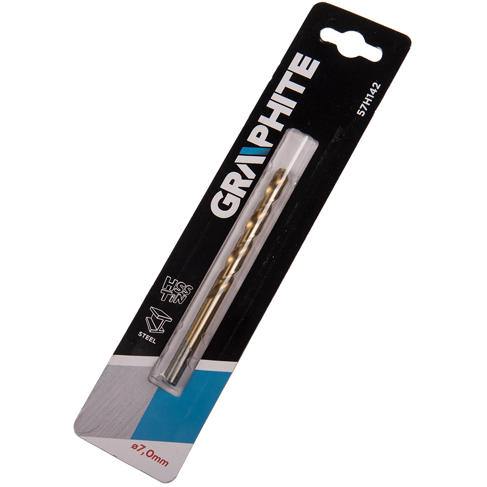 Oferte la Burghiu Graphite, HSS-TiN, pentru metal, 7 mm