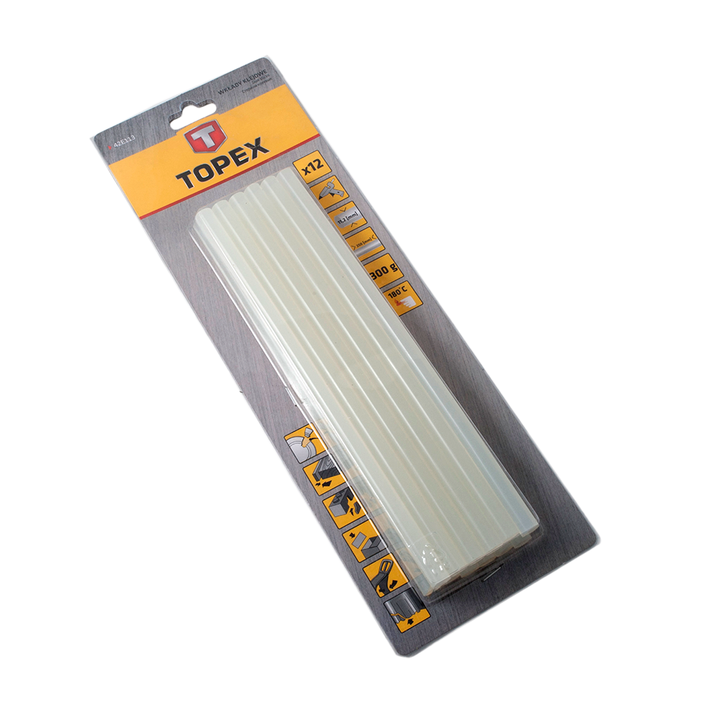 Oferte la Batoane silicon Topex pentru pistol de lipit, transparent, 11.2 x 250 mm, set 12 buc
