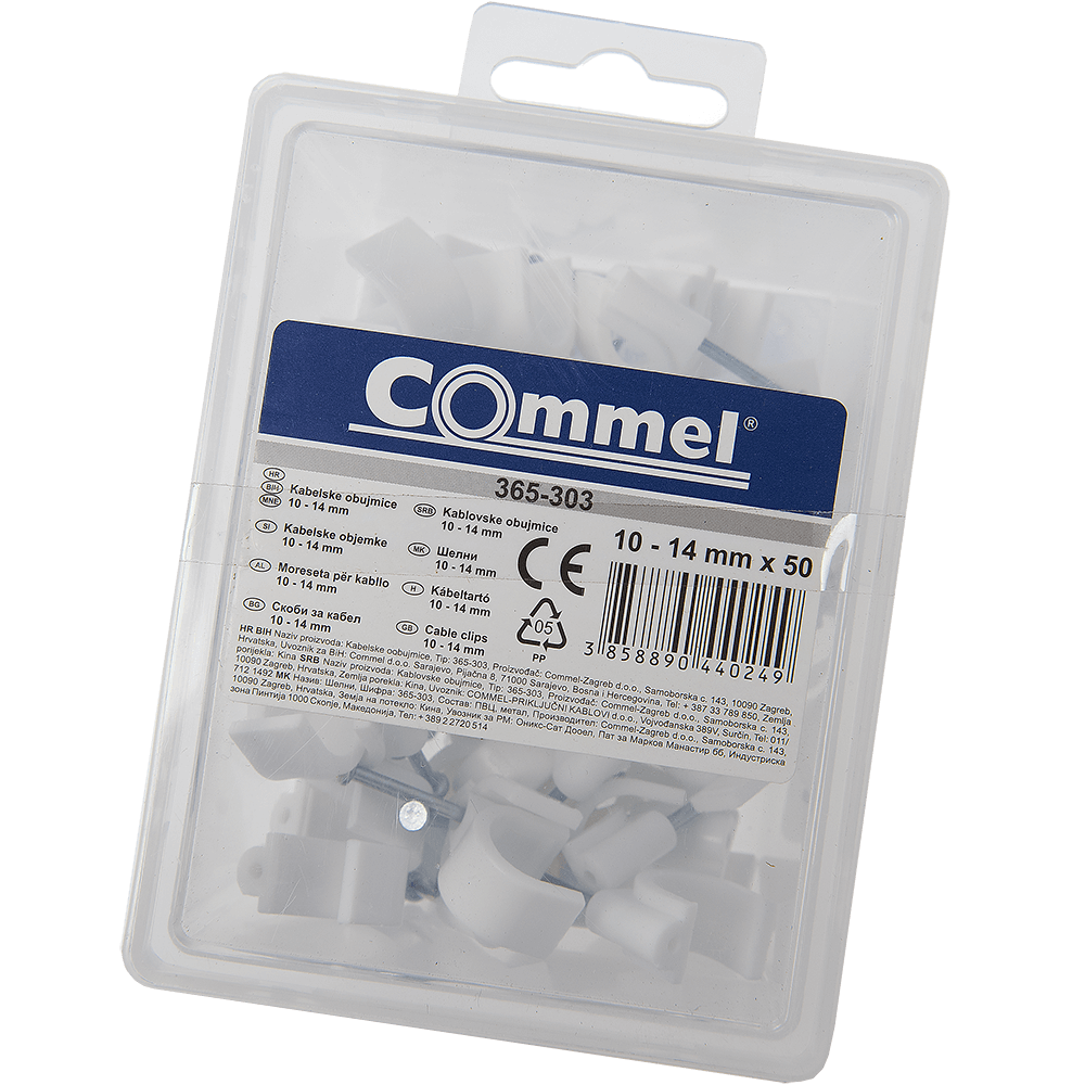 Oferte la Cleme fixare cablu Anco, 10 - 14 mm, alb, 50 bucati/set