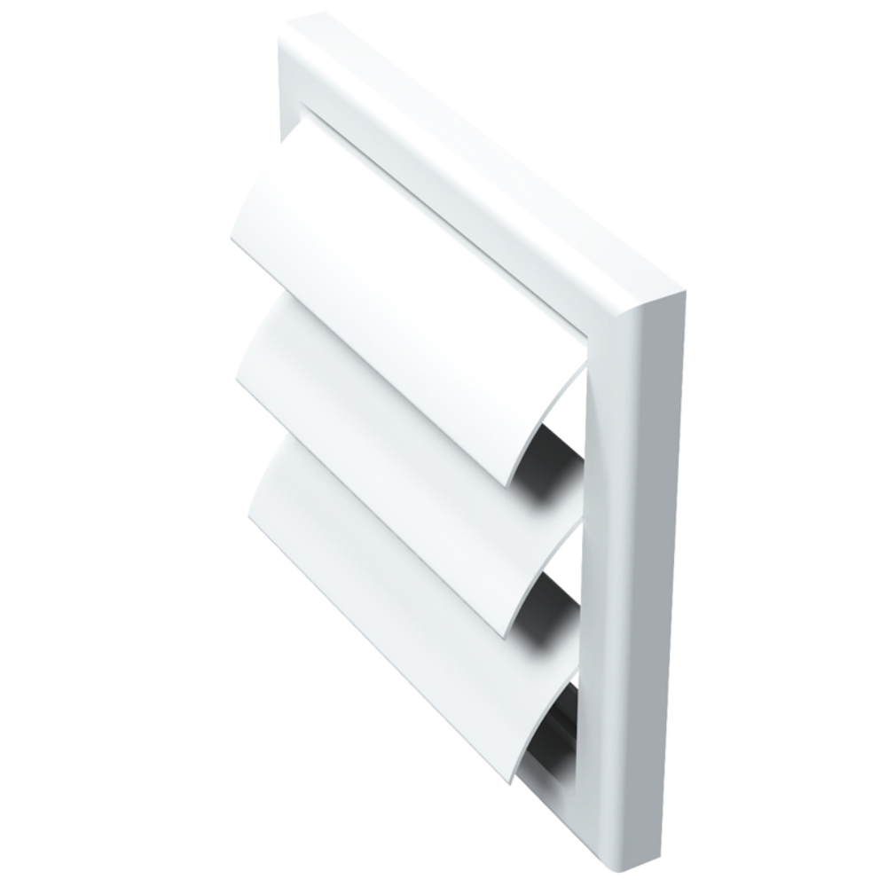 Oferte la Grila cu jaluzele gravitationale Vents, PVC, alb, 154 mm