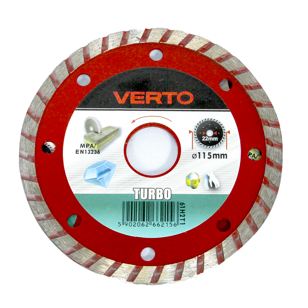 Oferte la Disc diamantat debitare beton Verto Turbo 61H2T1, 115 x 22.2 x 2 mm
