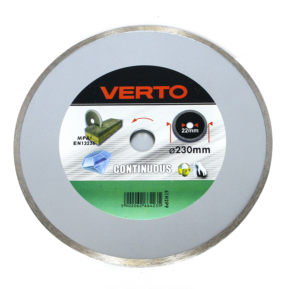 Oferte la Disc diamantat continuu debitare marmura/granit Verto 61H2P9, 230 x 22.2 x 2 mm 