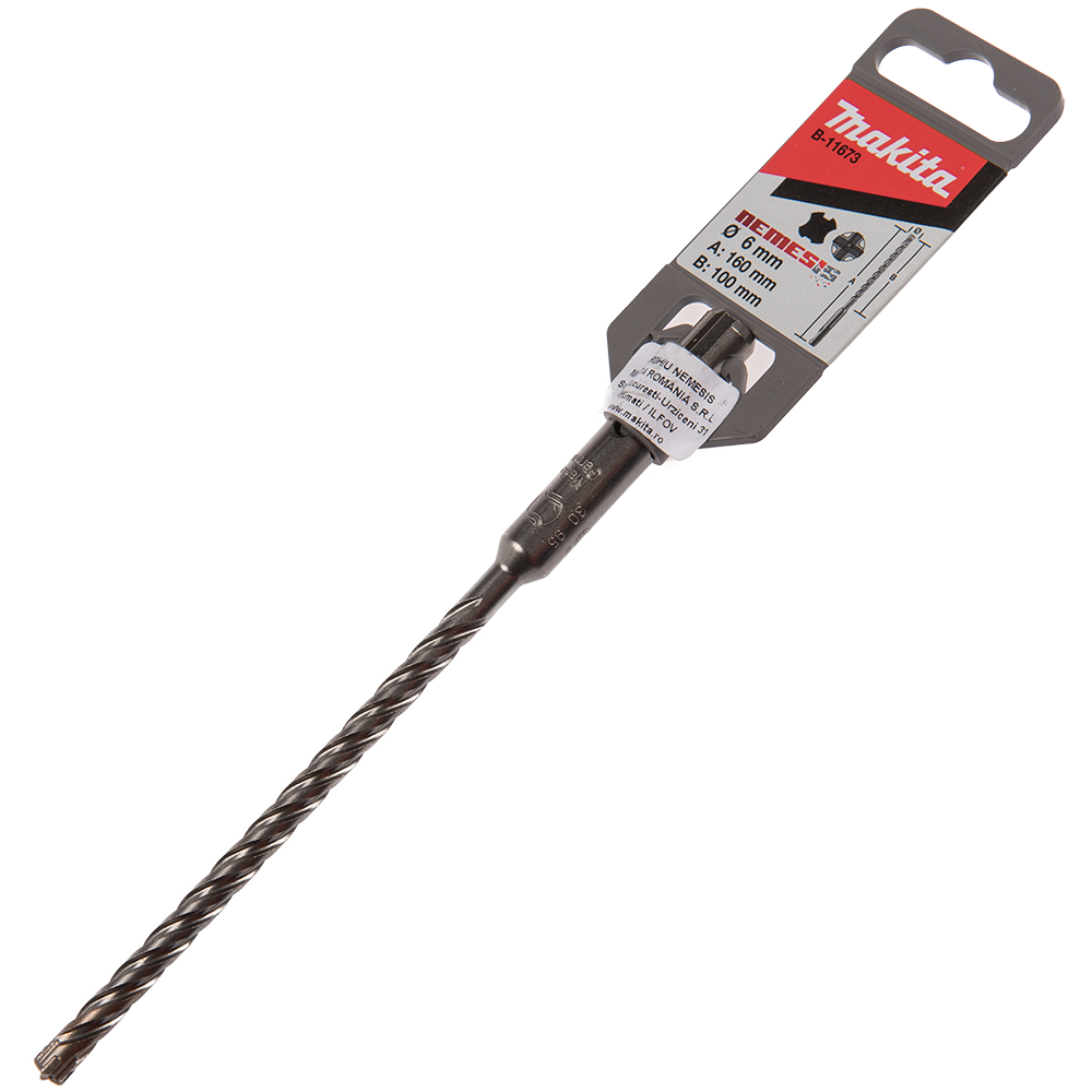 Oferte la Burghiu 4 taisuri Makita Nemesis, SDS-Plus, pentru beton, 160 x 6 mm