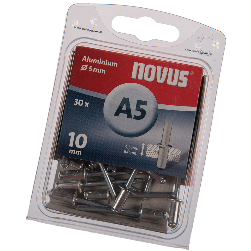 Oferte la Nituri pop, aluminiu, Novus A5, 5 x 10 mm, 30 bucati