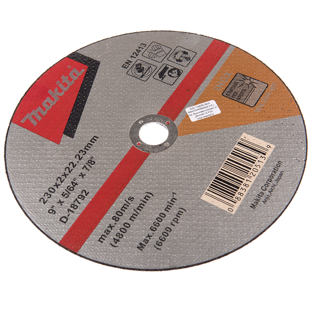 Oferte la Disc debitare inox, Makita D-18792, 230 x 22.23 x 1.9 mm