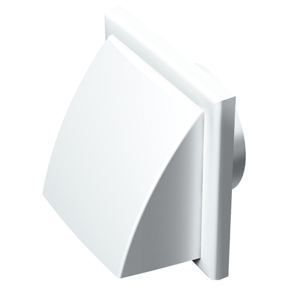 Oferte la Grila clapeta antiploaie Vents, PVC, alb, diametru 125 mm, 154 x 110 mm