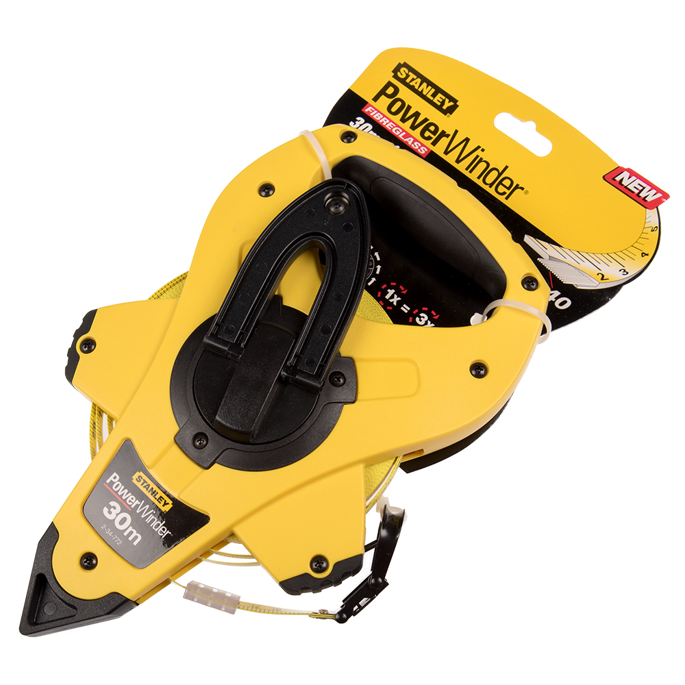 Oferte la Ruleta Stanley Power Winder, clasa II, 30 m x 12,7 mm, cu clema de prindere la curea