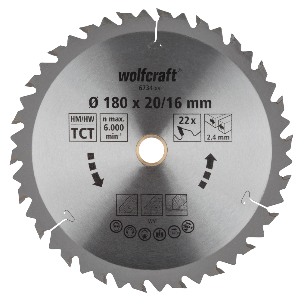 Oferte la Panza pentru fierastrau circular Wolfcraft, 22 dinti,180 mm