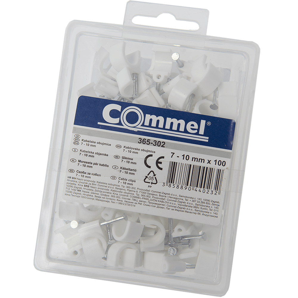 Oferte la Cleme fixare cablu Anco, 7 - 10 mm, alb, 100 bucati/set