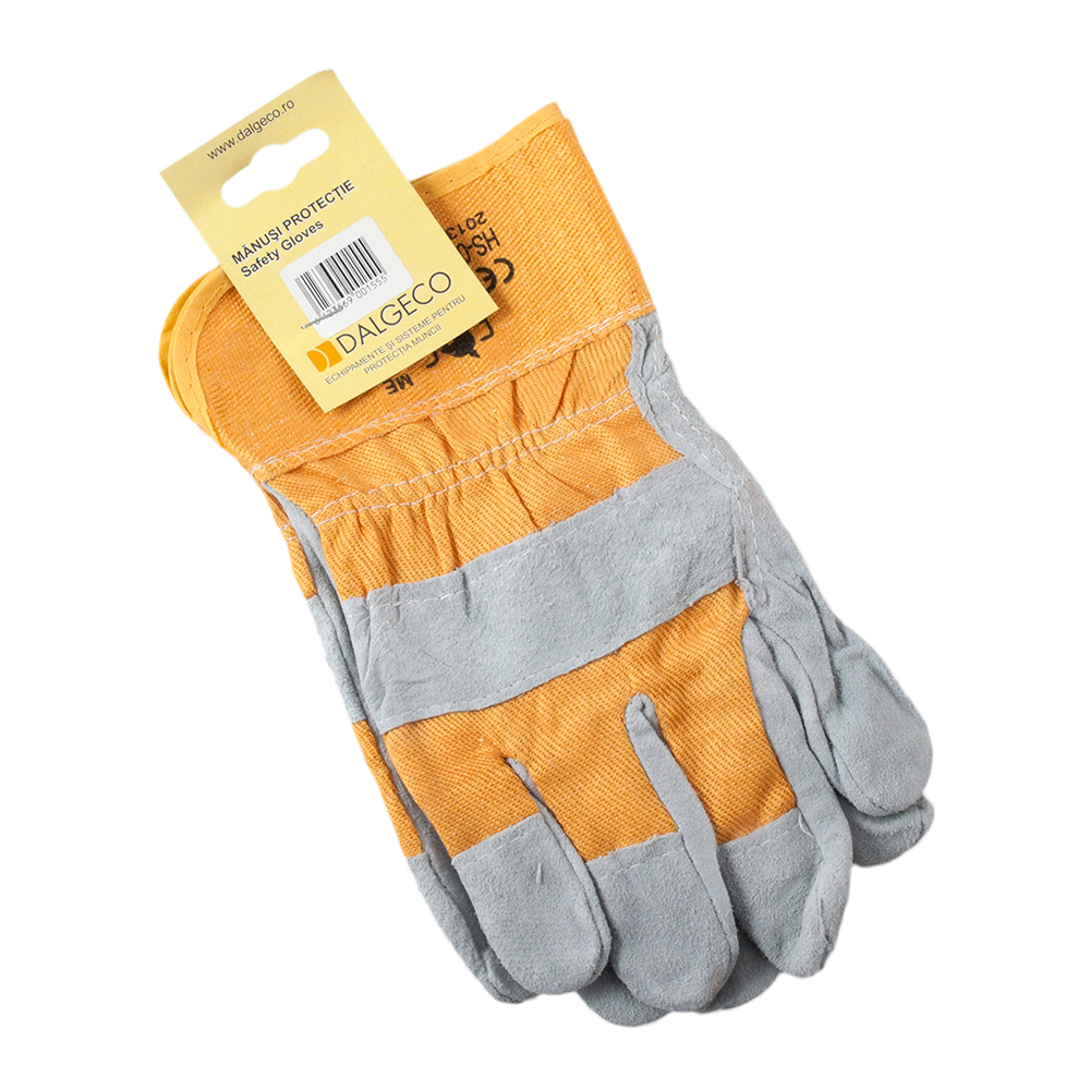 Oferte la Manusi de protectie Dalgeco Eider, piele bovina, marime universala, gri/portocaliu
