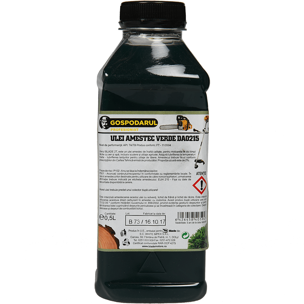 Oferte la Ulei amestec 2T, Gospodarul Profesionist, verde, 0,5 litri
