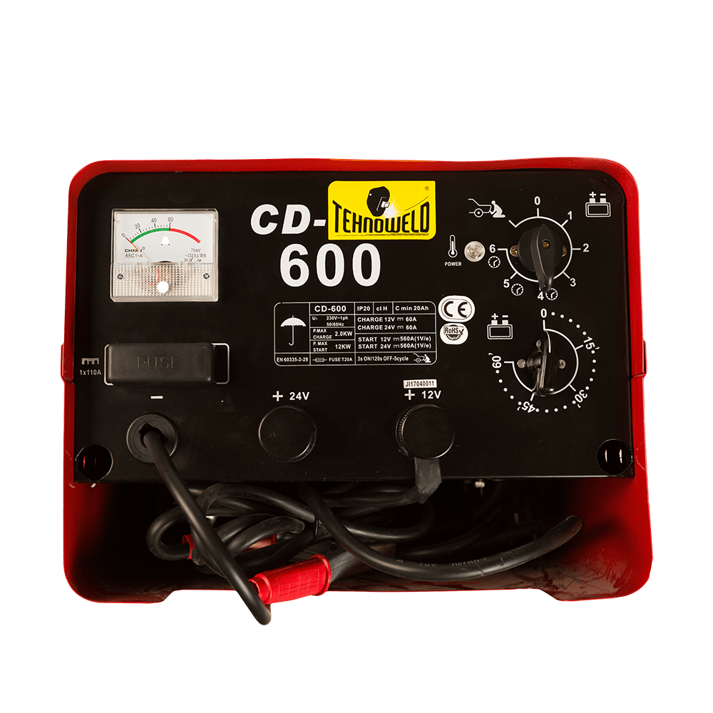 Oferte la Incarcator baterii si robot de pornire CD600 Tehnoweld, 12 / 24 V, 60 A / 500 A