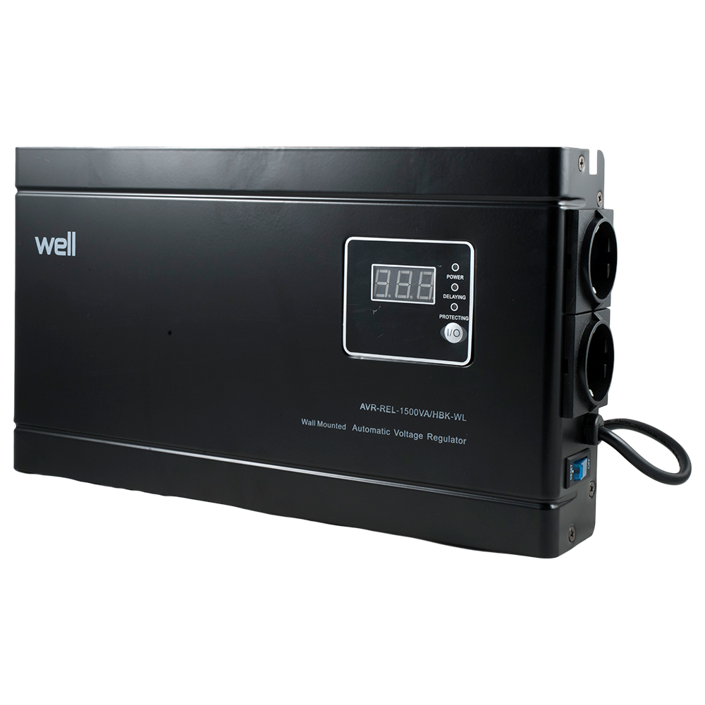 Oferte la Stabilizator Automat de Tensiune Well - 1500VA/900W, frecventa intrare 45-65Hz