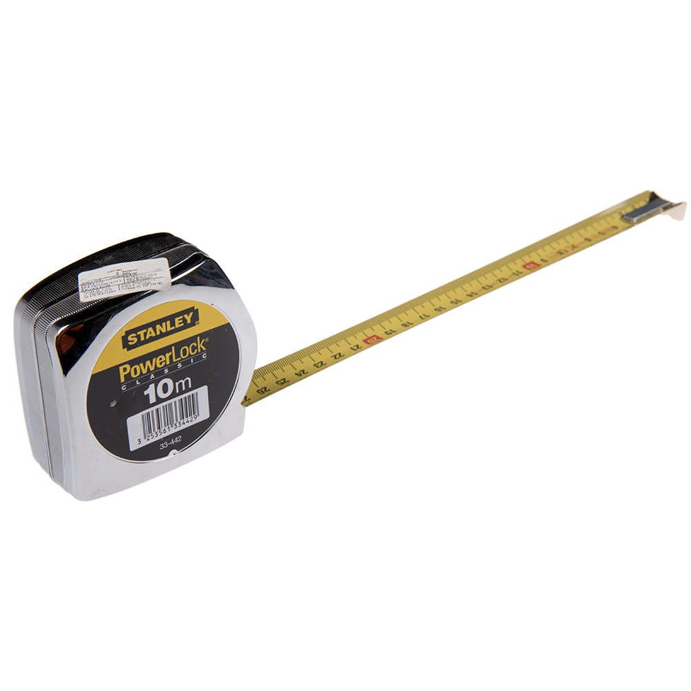 Oferte la Ruleta PowerLock Stanley 1-33-442, 3 nituri, 10 m x 25 mm, cu clema de prindere la curea