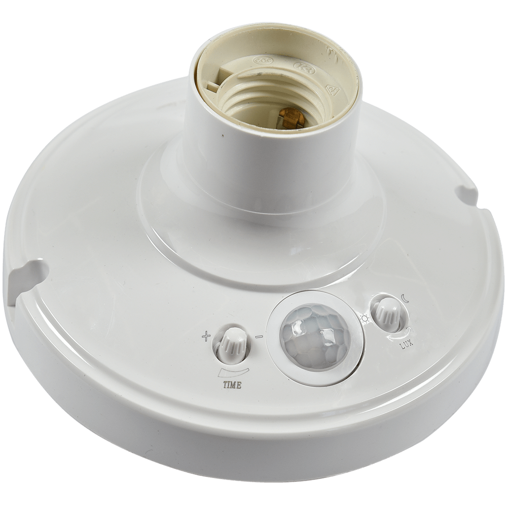 Oferte la Senzor de miscare Benko, cu soclu E27, 10-2000LUX, unghi detectie 120/100 grade