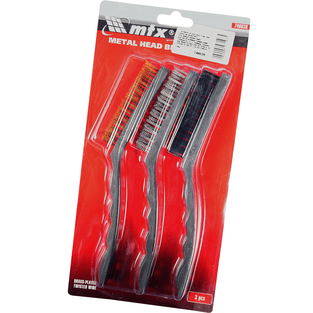 Oferte la Set perii sarma, 3 buc, mari, manere din plastic MTX