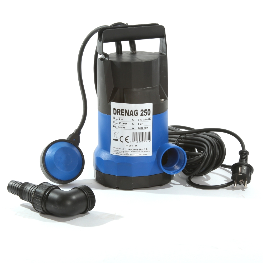 Oferte la Pompa submersibila Economy DRENAG 250, 370W, 5.4 mc/h, 3 kg