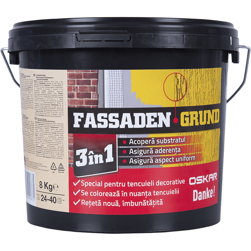Oferte la Grund pentru tencuiala Oskar Fassaden, interior/exterior, 8Kg