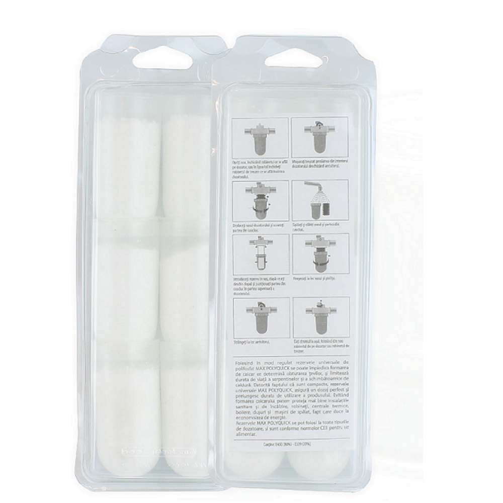 Oferte la Set 6 rezerve polifosfat filtru apa Dosapol Max Polyquick, anticorozive