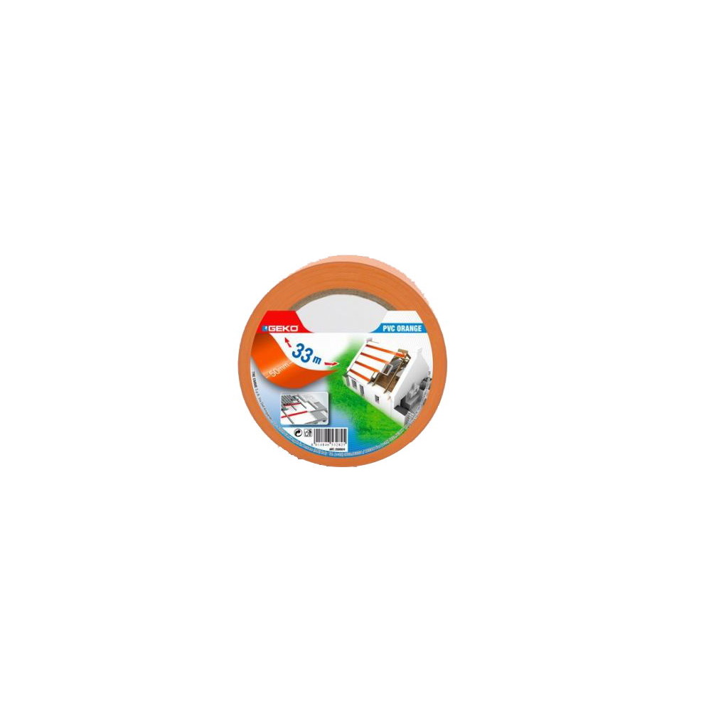 Oferte la Banda adeziva, PVC, 50 mm x 33 m, portocaliu
