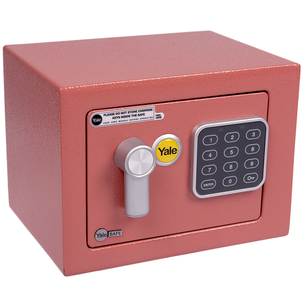 Oferte la Mini seif Yale, electronic, roz, 170 x 230 x 170 mm